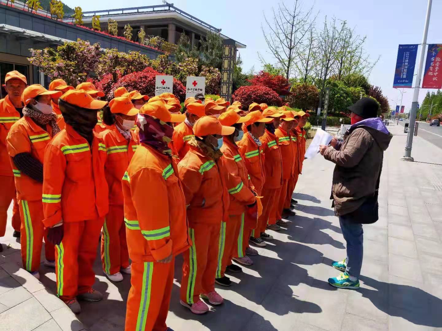 助力“徐马” | 天美公司打响2021徐州马拉松云龙湖珠山景区沿线后勤服务保障战